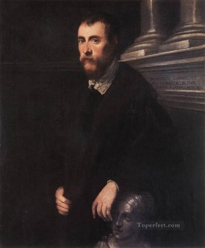 ティントレット Painting - ジョヴァンニ・パオロ・コルナーロの肖像 イタリア・ルネサンス期のティントレット